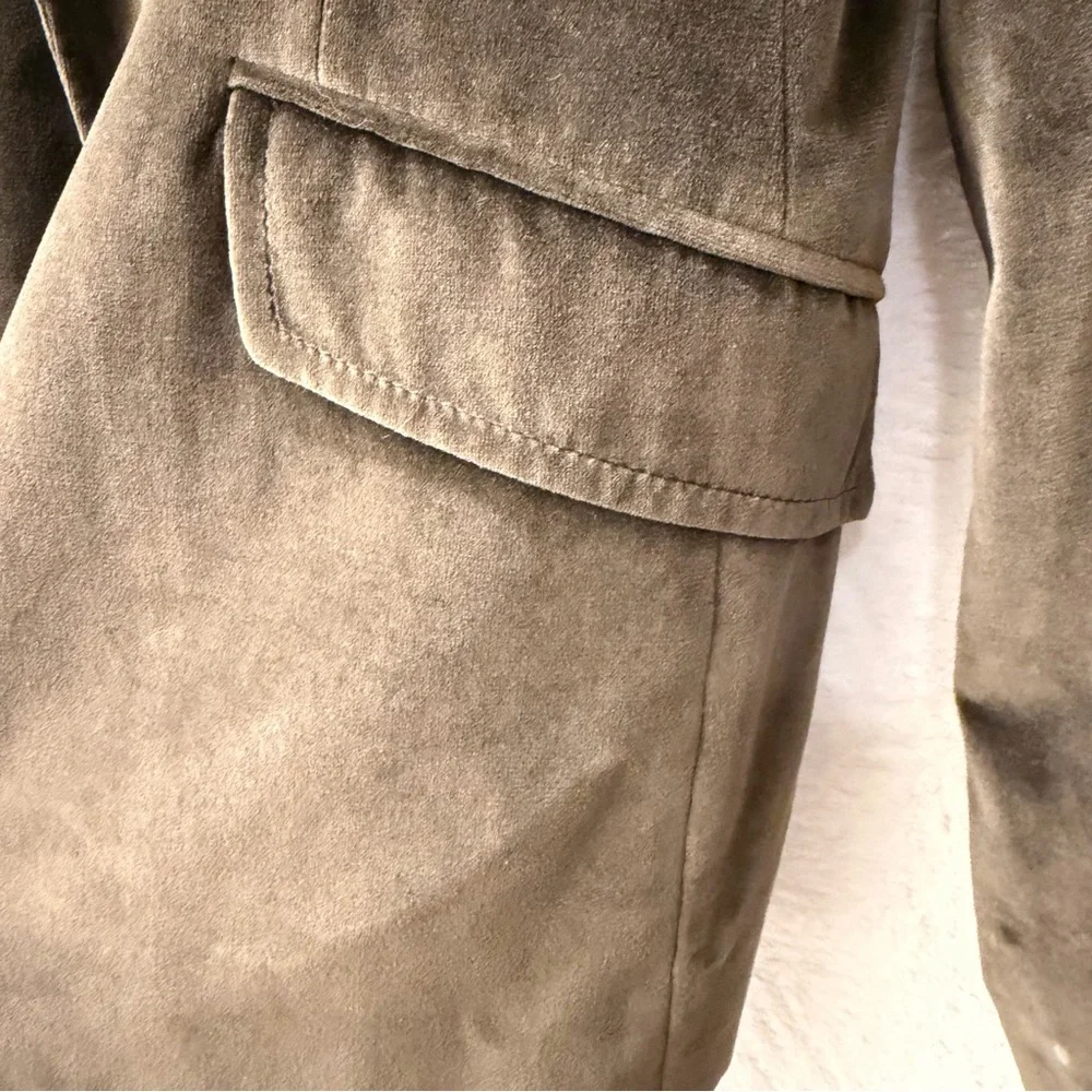 Vintage Dolce & Gabbana Men's Olive Blazer‎ | Cotton Suede | Size 44